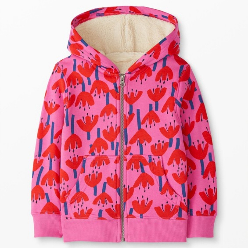 NWT Hanna Andersson Faux Shearling Lined Hoodie size 150/ 12